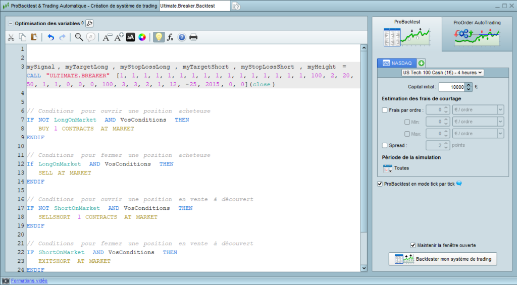 Backtest Ultimate Breaker Integration