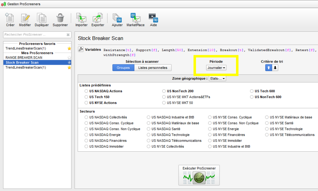 Screener Timeframe