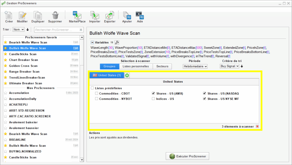 Wolfe Wave Screener asset list