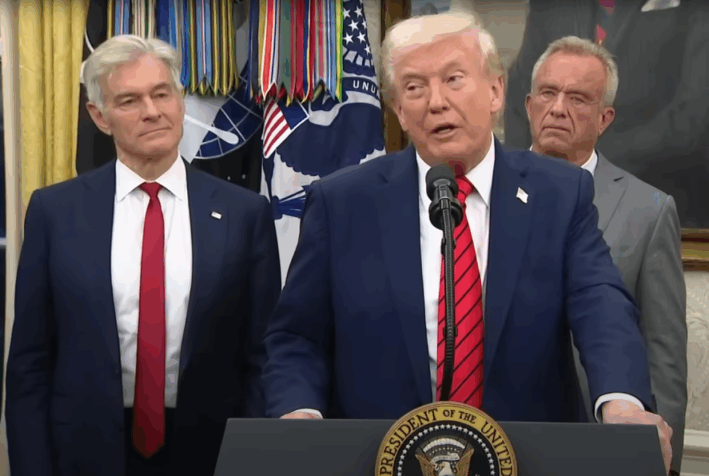 President Trump at the white house